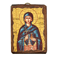 Икона праведной Марфы Вифанской, под старину, 6,5х9 см