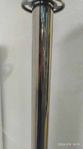 Столбик ограждения солеи металлический с шаром, 32х94 см, цвет "под серебро", У-1075 фото 8