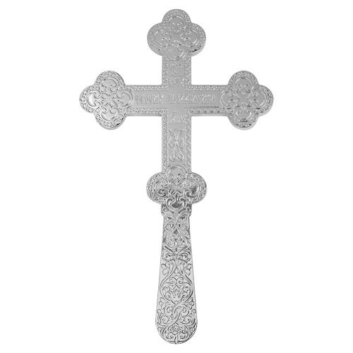 Крест требный, цинковый сплав, цвет "под серебро", 12x21 см фото 9