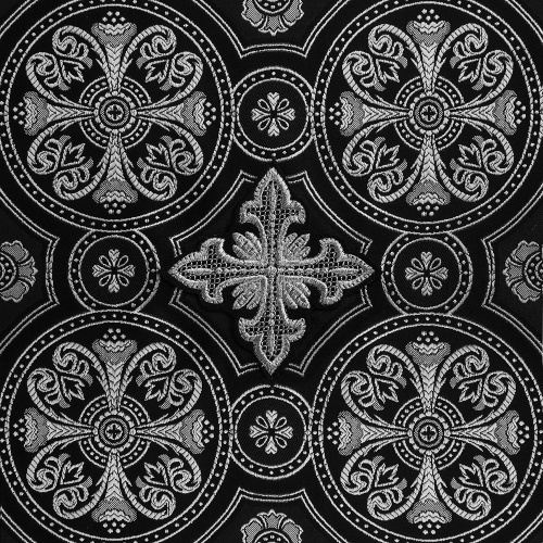 Облачение на престол черное, церковный шелк, 100х100х100 см фото 4