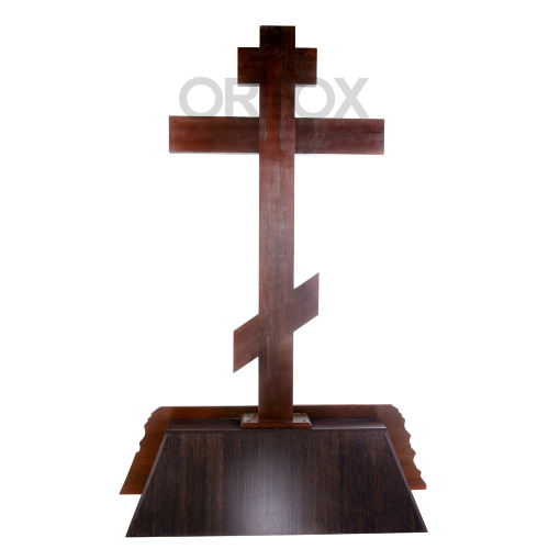 Крест-голгофа напольная, художественная тонировка, резьба, 278 см фото 2