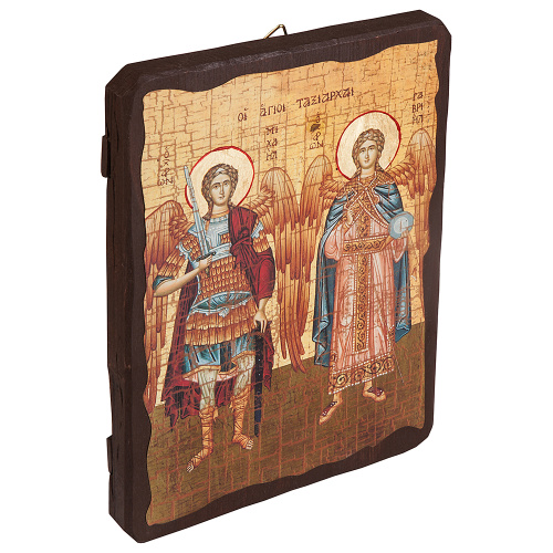 Икона Архангелов Михаила и Гавриила, под старину №4 фото 4