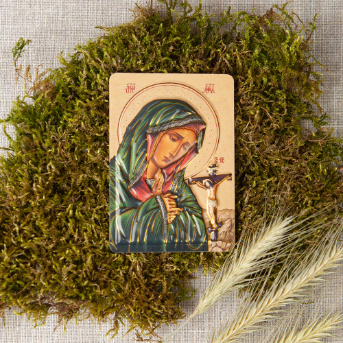 Магнит с иконой Божией Матери "Ахтырская", 7х10 см фото 3