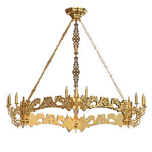 Хорос "Преображенский" на 18 свечей, цвет "под золото", диаметр 140 см (нерж. сталь)