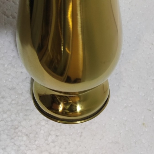 Ваза, нержавеющая сталь, цвет "под золото", 7,9х20,3 см, У-0899 фото 4