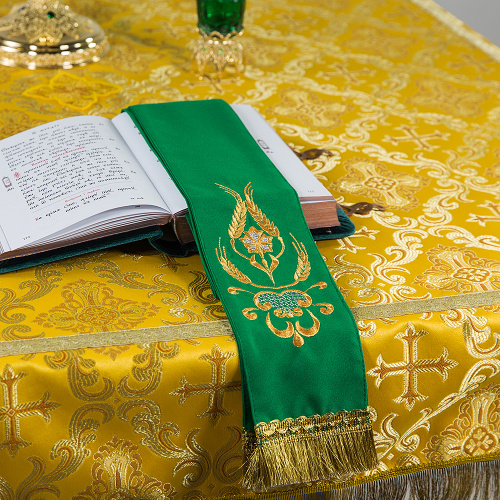 Закладка для Евангелия вышитая, костюмная ткань, 150х9 см фото 4