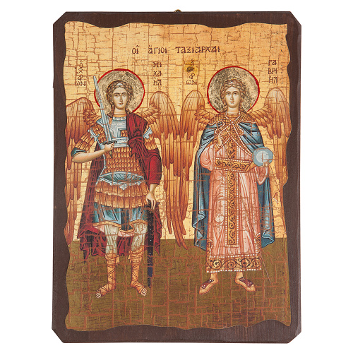 Икона Архангелов Михаила и Гавриила, под старину №4 фото 3