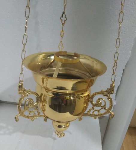 Лампада подвесная, латунь, 25х27 см, У-1176 фото 2