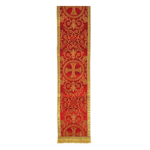 Закладка для Евангелия вышитая с иконой свт. Николая Чудотворца, парча, 153х15 см фото 3