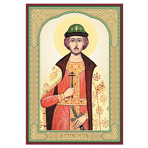 Икона благоверного князя Игоря Черниговского, МДФ, 6х9 см (6х9 см)