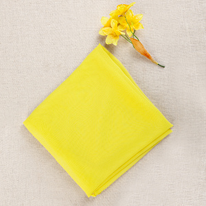 Платок, 75х75 см, креп-шифон, цвет в ассортименте (желтый)